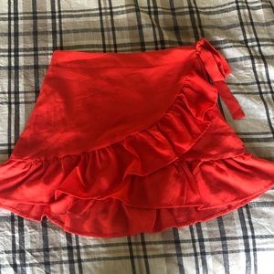 Ruffle mini skirt
